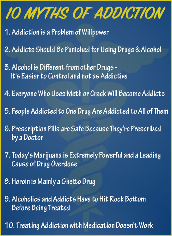 Ten of the Biggest Addiction Myths - Inspire Malibu